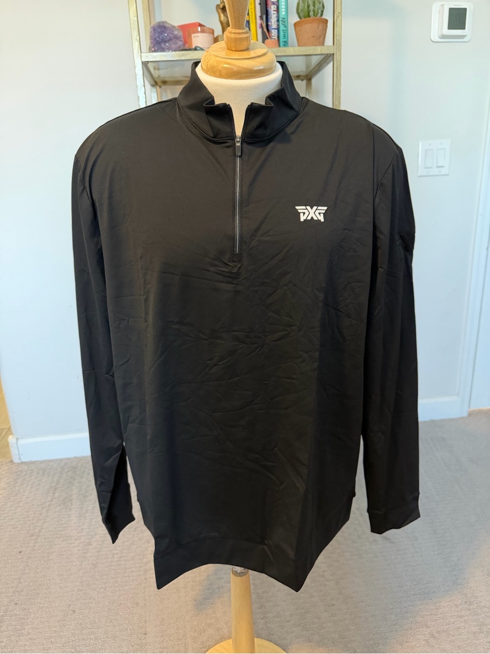 PXG Black Quarter-Zip Mock Neck Pullover
